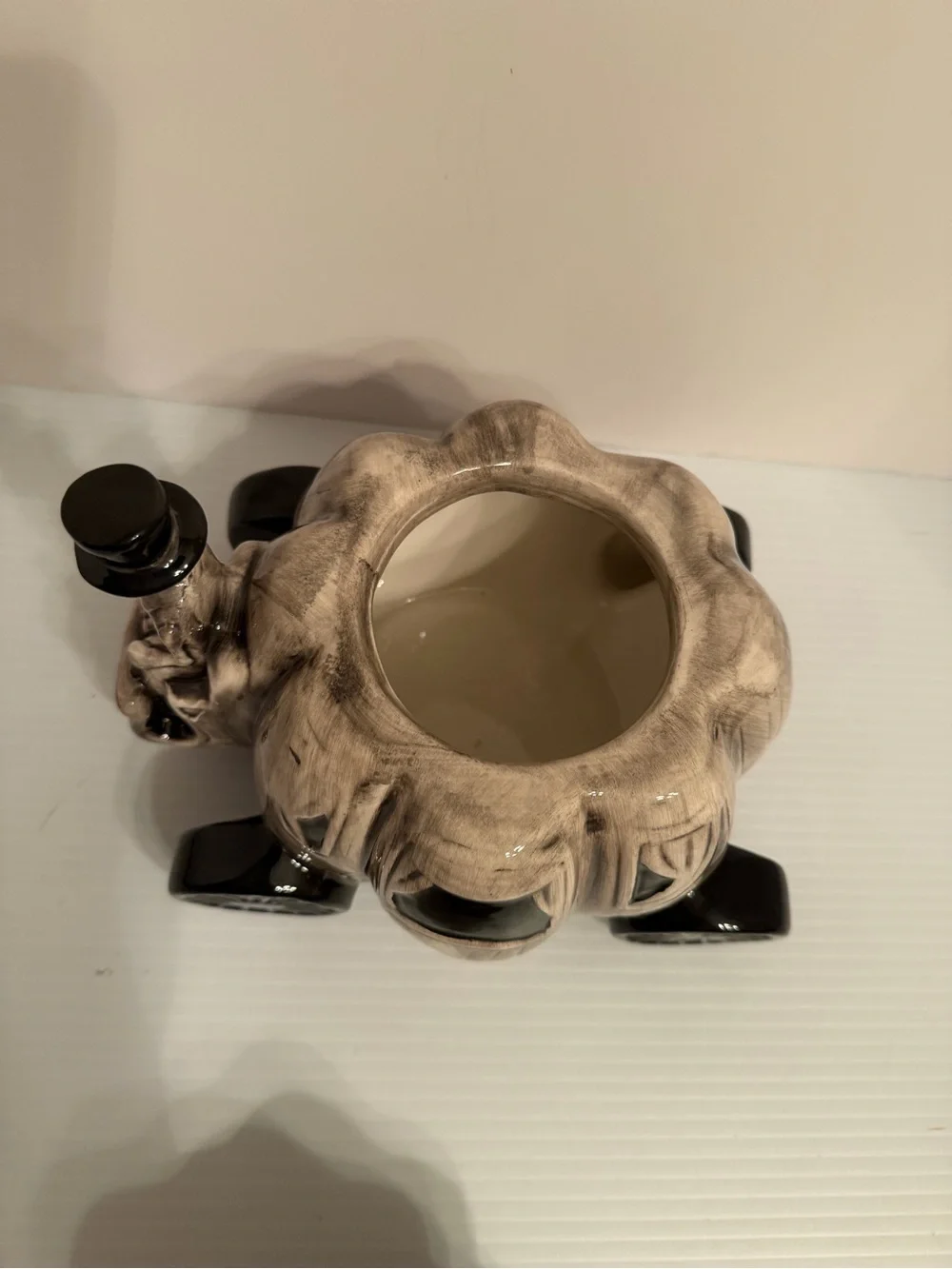 10 Strawberry St. Gray Halloween Stagecoach With Skeleton Cookie/Candy Jar NWT